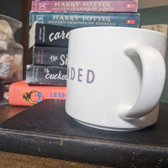 Room Essentials “Stay Grounded” White Porcelain Coffee Mug | Mindfulness Quote - Picture 3 of 9